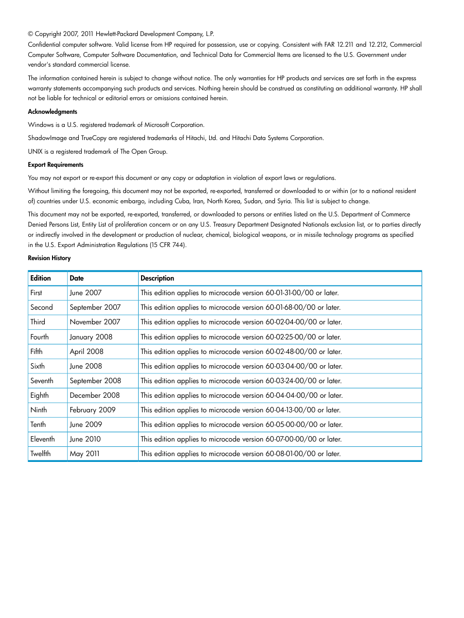 HP StorageWorks XP Remote Web Console Software User Manual | Page 2 / 122