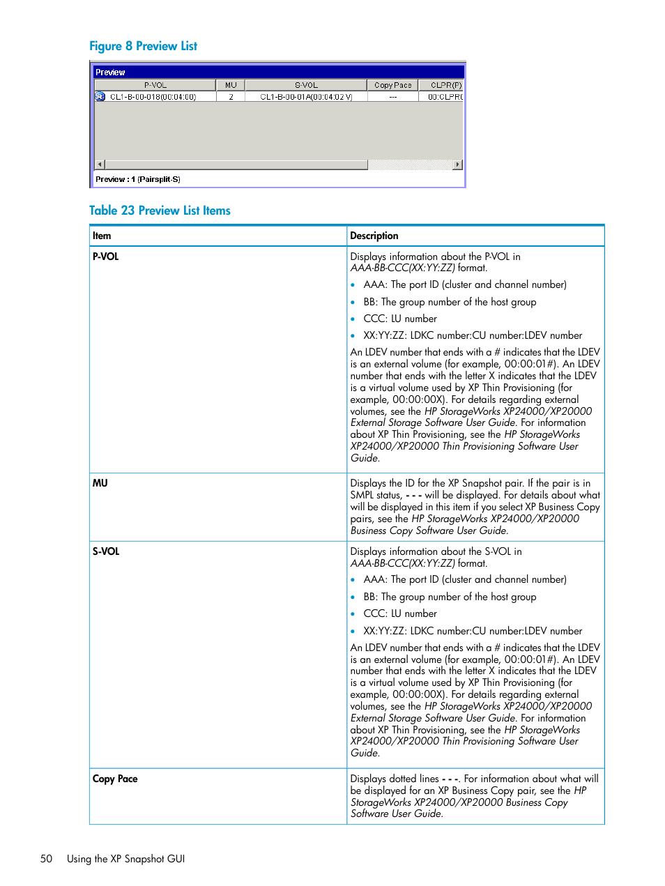 HP StorageWorks XP Remote Web Console Software User Manual | Page 50 / 122