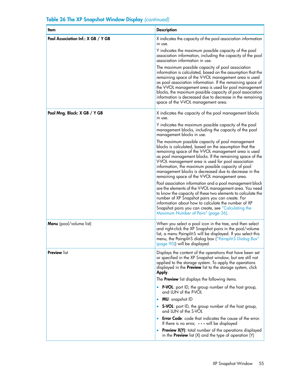 HP StorageWorks XP Remote Web Console Software User Manual | Page 55 / 122