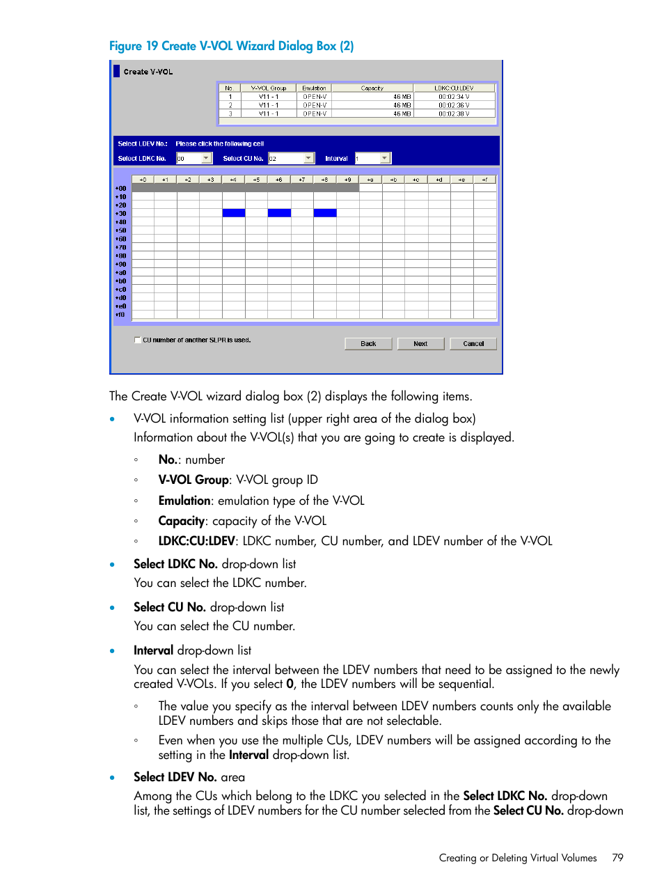 Create v-vol wizard dialog box (2) | HP StorageWorks XP Remote Web Console Software User Manual | Page 79 / 122