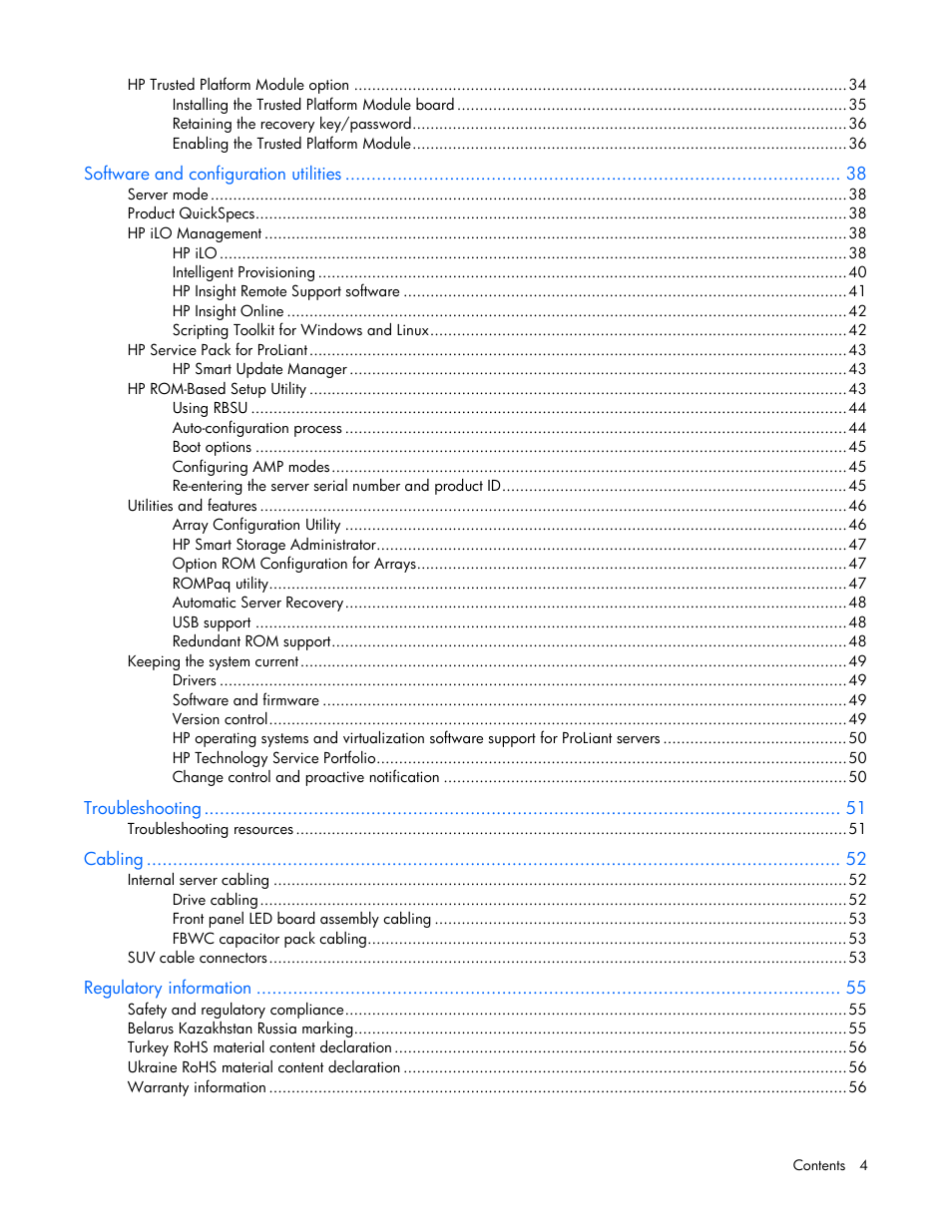 HP ProLiant XL220a Gen8 v2-Server User Manual | Page 4 / 74