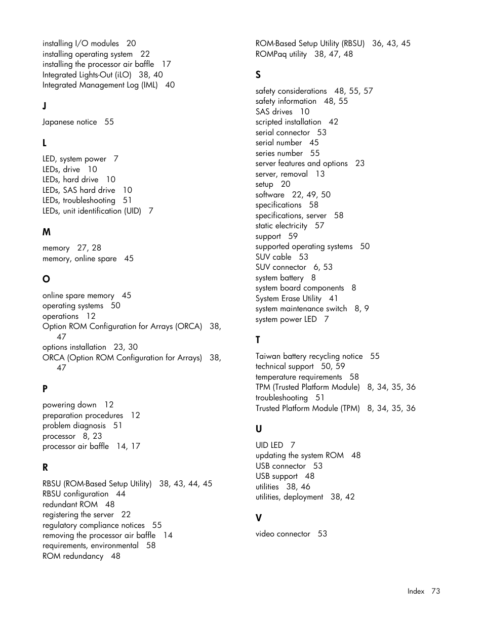 HP ProLiant XL220a Gen8 v2-Server User Manual | Page 73 / 74