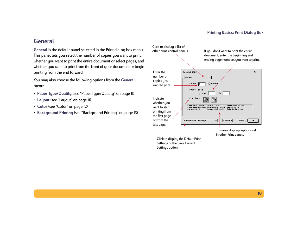 General | HP Deskjet 990cxi Printer User Manual | Page 10 / 85