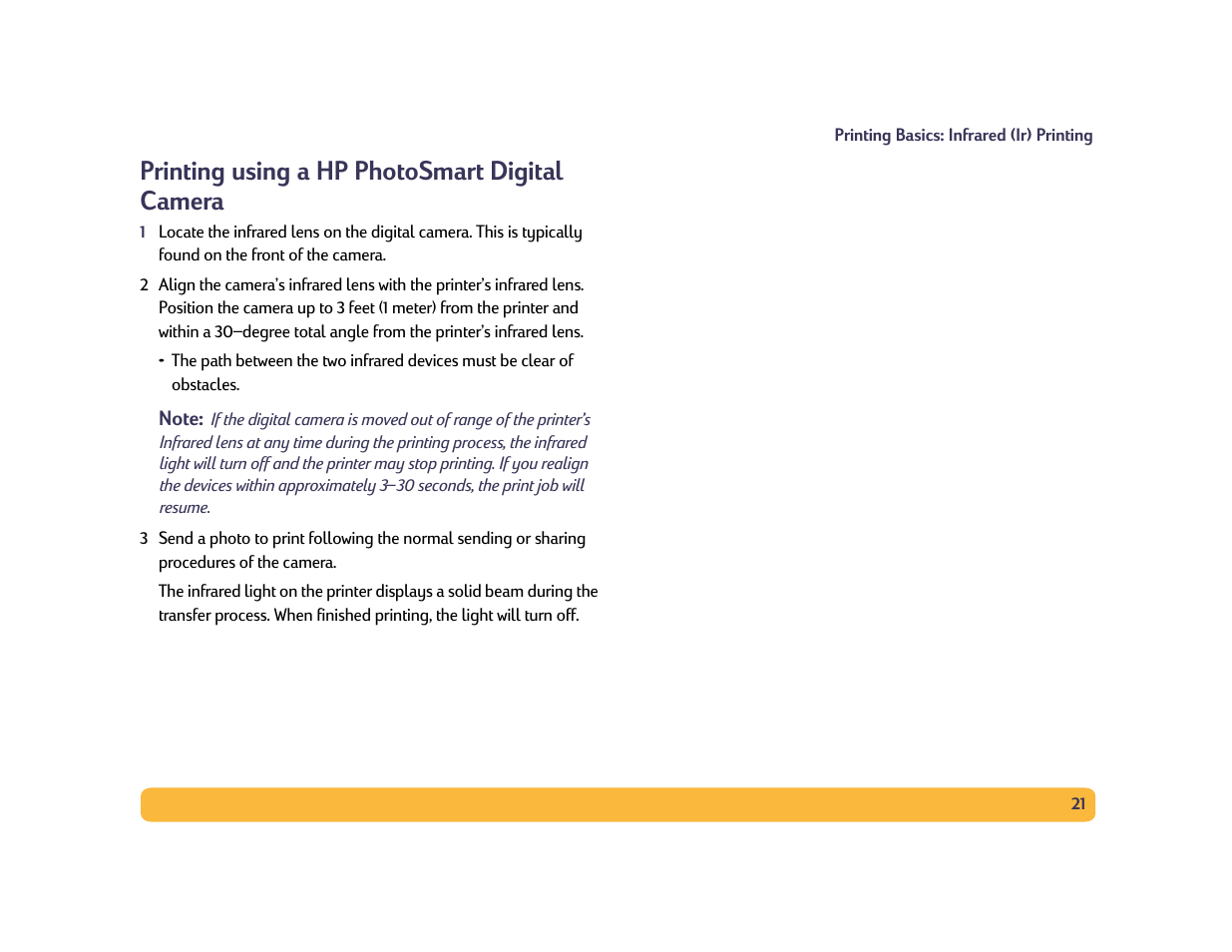 Printing using a hp photosmart digital camera | HP Deskjet 990cxi Printer User Manual | Page 21 / 85
