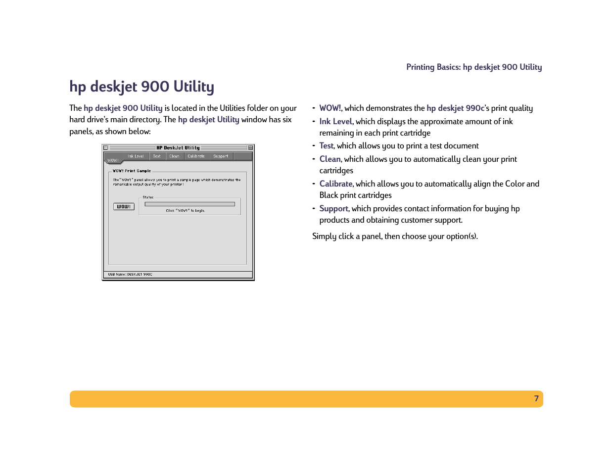 Hp deskjet 900 utility | HP Deskjet 990cxi Printer User Manual | Page 7 / 85
