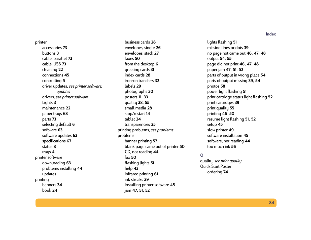 HP Deskjet 990cxi Printer User Manual | Page 84 / 85