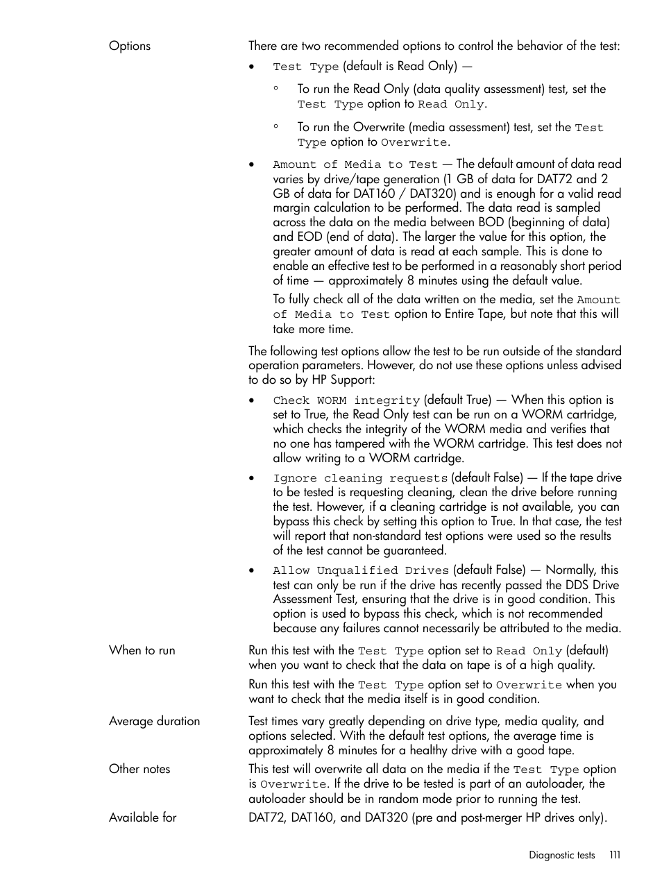 HP StoreEver TapeAssure Software User Manual | Page 111 / 213