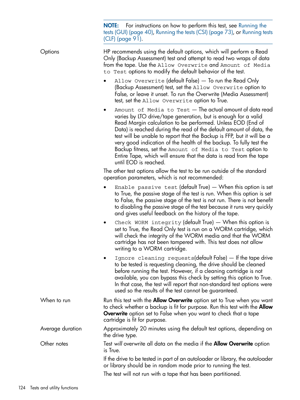 HP StoreEver TapeAssure Software User Manual | Page 124 / 213