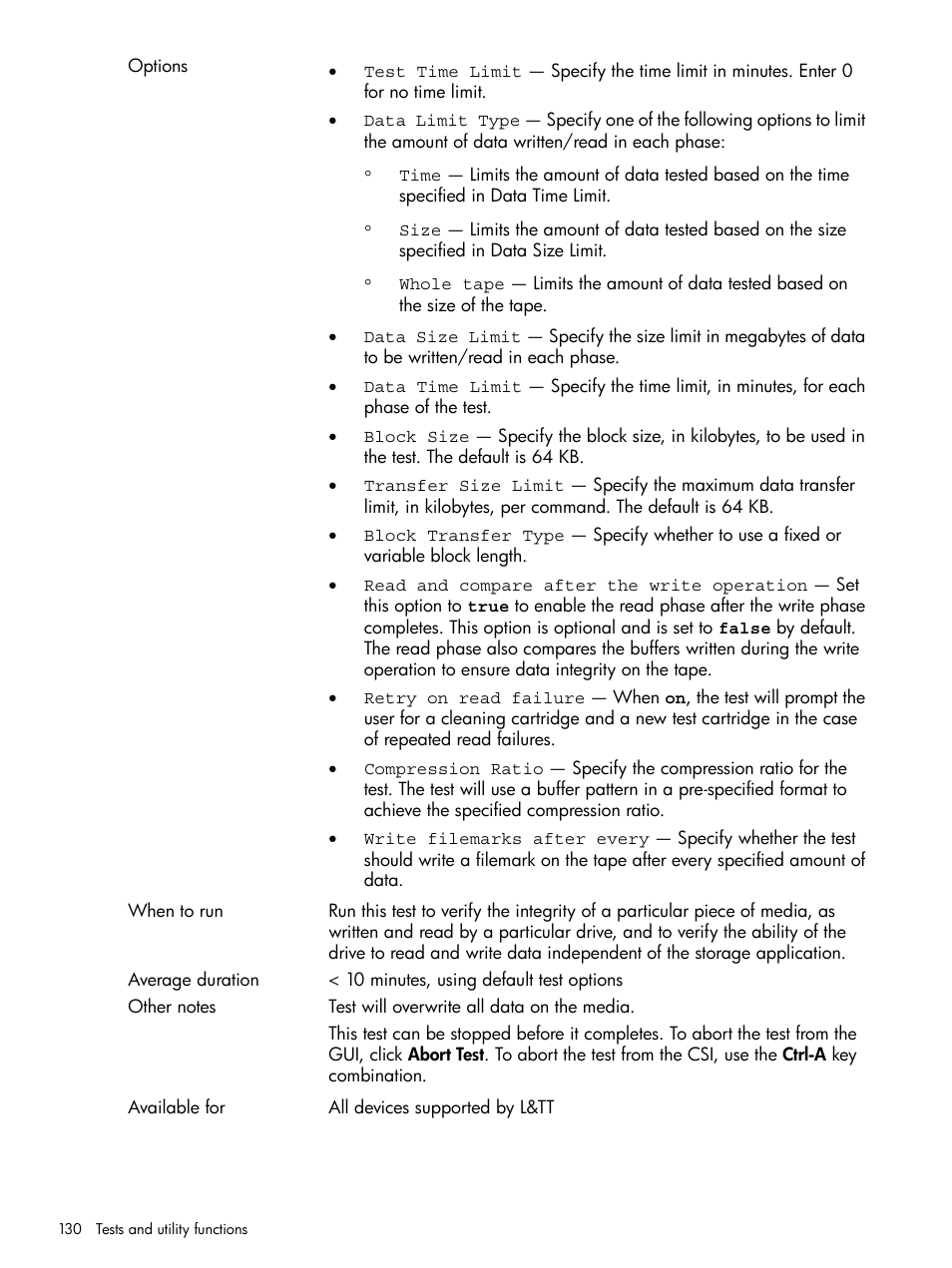 HP StoreEver TapeAssure Software User Manual | Page 130 / 213