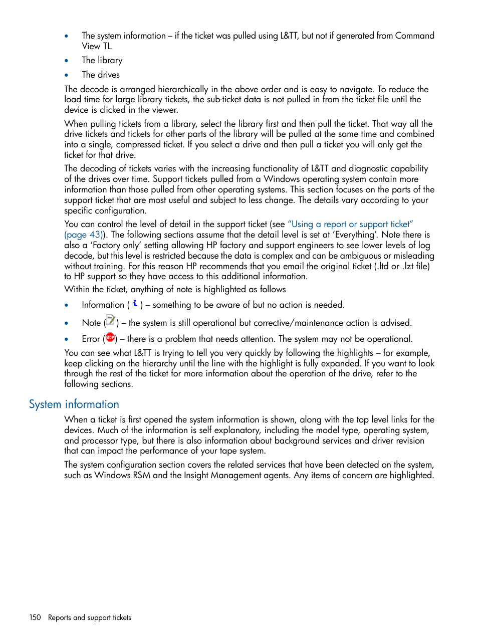 System information | HP StoreEver TapeAssure Software User Manual | Page 150 / 213