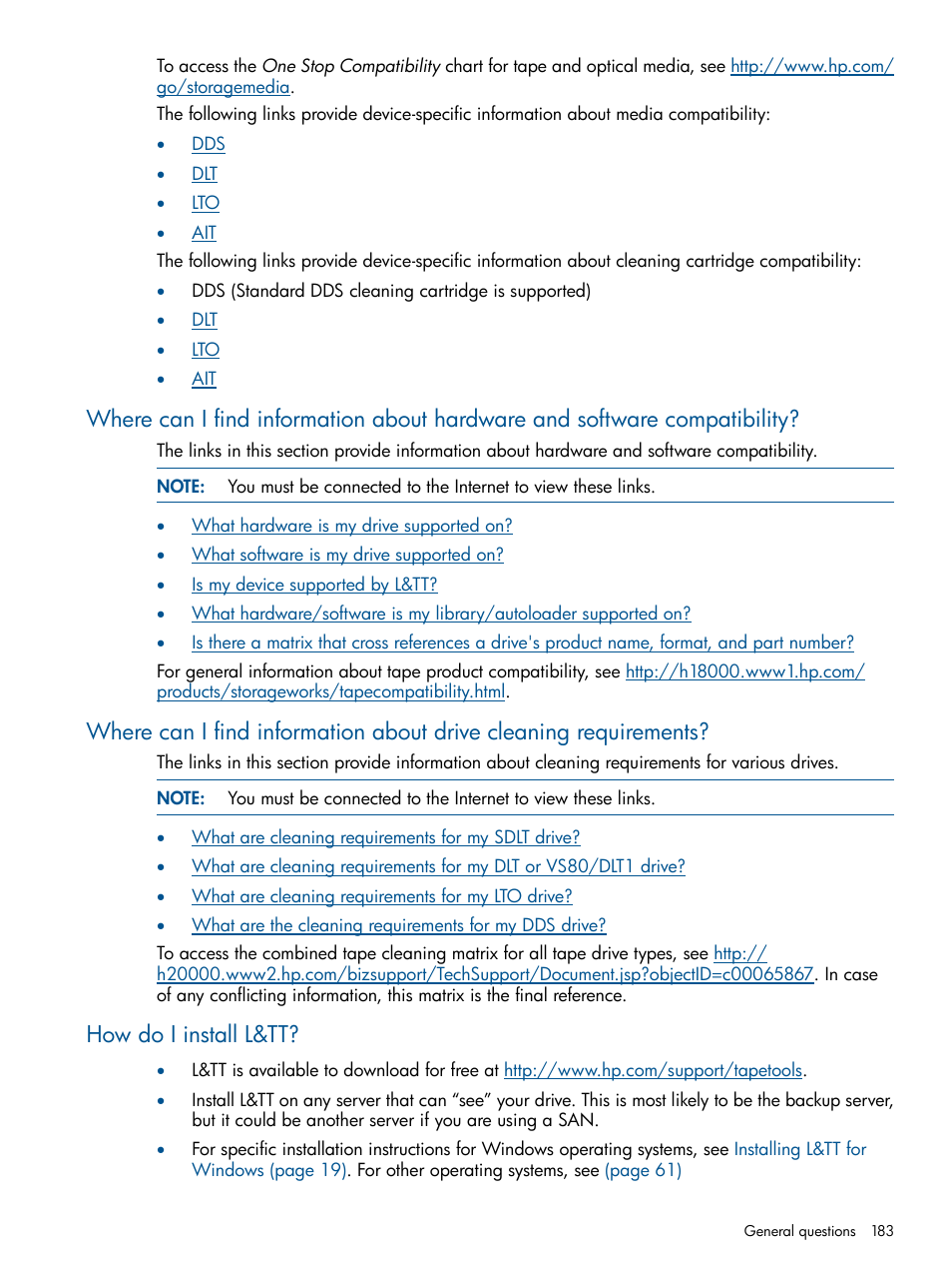 How do i install l&tt | HP StoreEver TapeAssure Software User Manual | Page 183 / 213