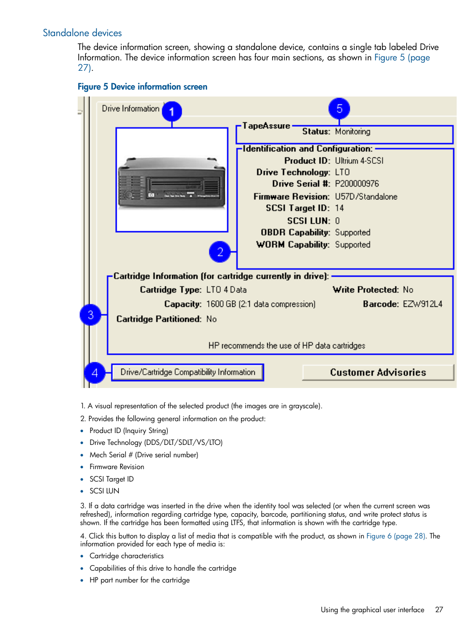Standalone devices | HP StoreEver TapeAssure Software User Manual | Page 27 / 213