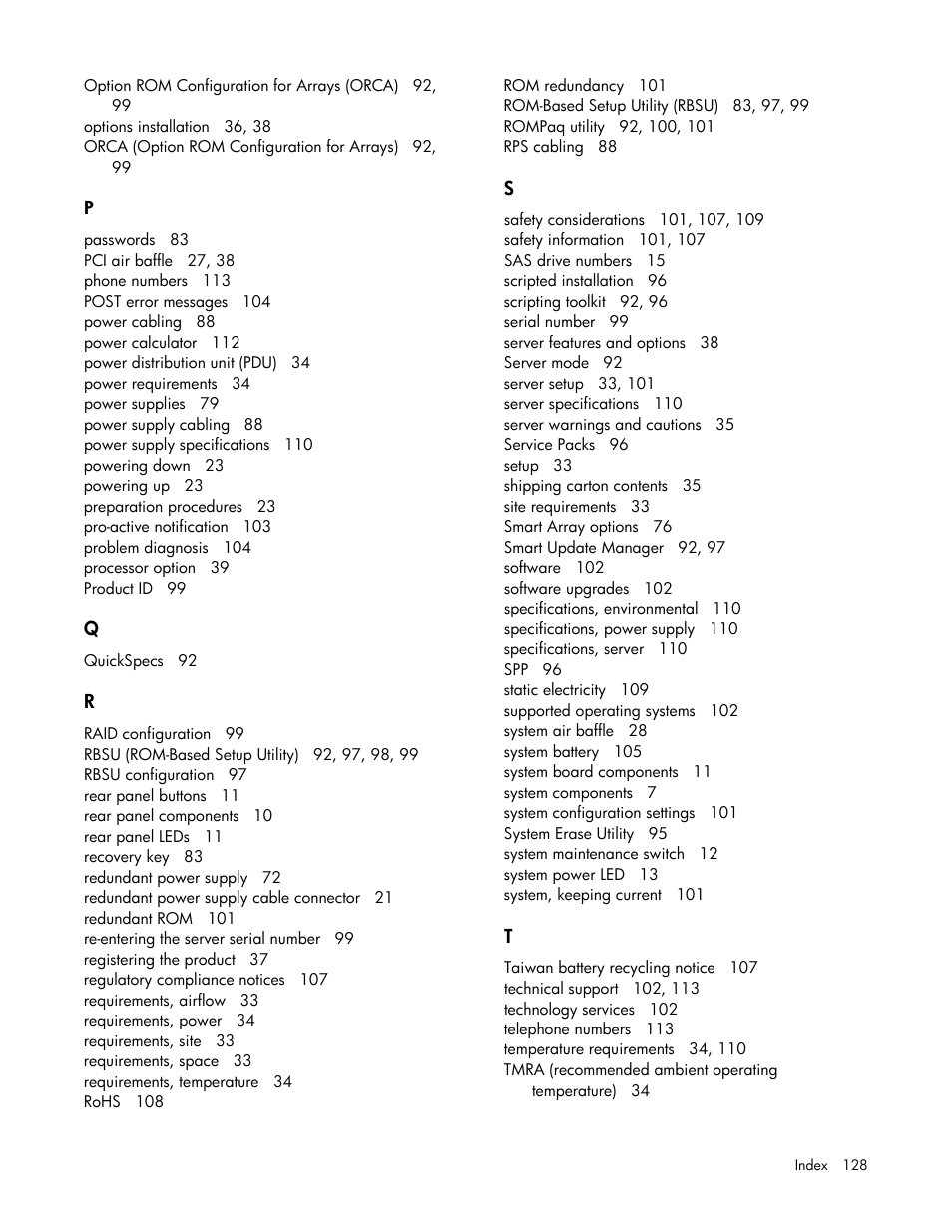 HP ProLiant ML350e Gen8 v2-Server User Manual | Page 128 / 129
