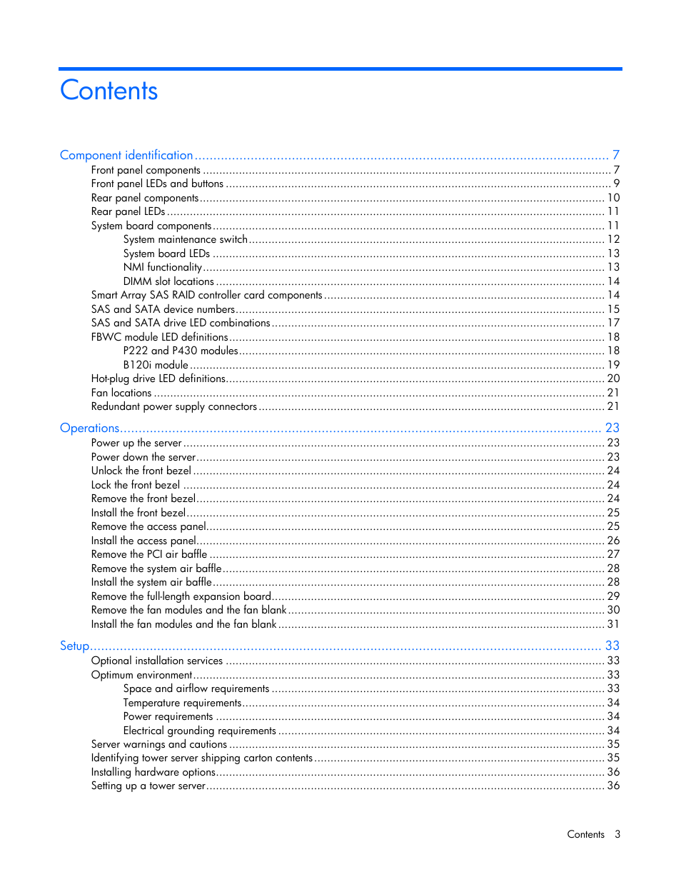 HP ProLiant ML350e Gen8 v2-Server User Manual | Page 3 / 129