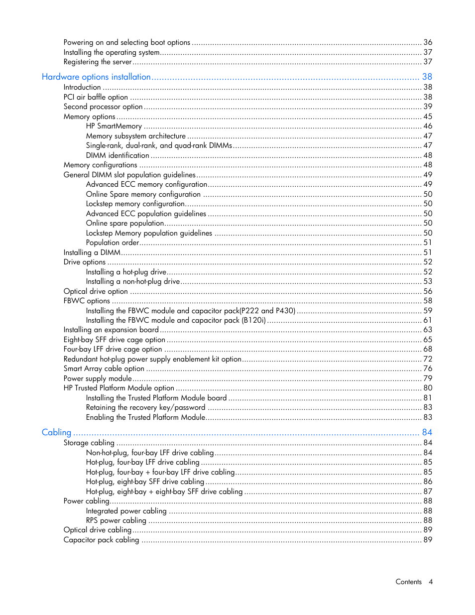 HP ProLiant ML350e Gen8 v2-Server User Manual | Page 4 / 129