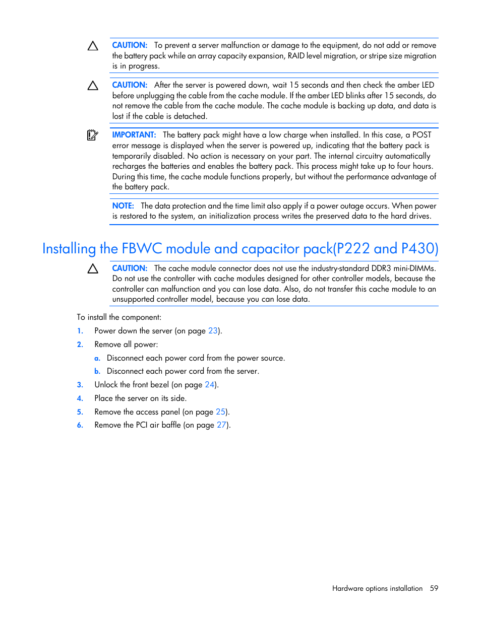 HP ProLiant ML350e Gen8 v2-Server User Manual | Page 59 / 129