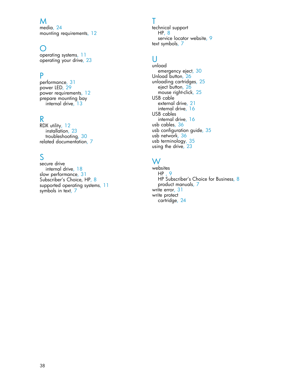 HP RDX Removable Disk Backup System User Manual | Page 38 / 38