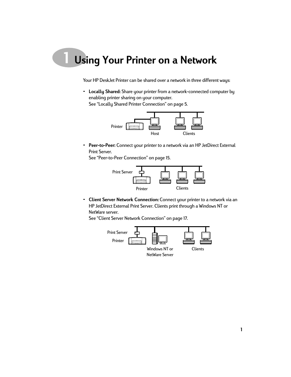 Using your printer on a network | HP Deskjet 970cxi Printer User Manual | Page 3 / 24