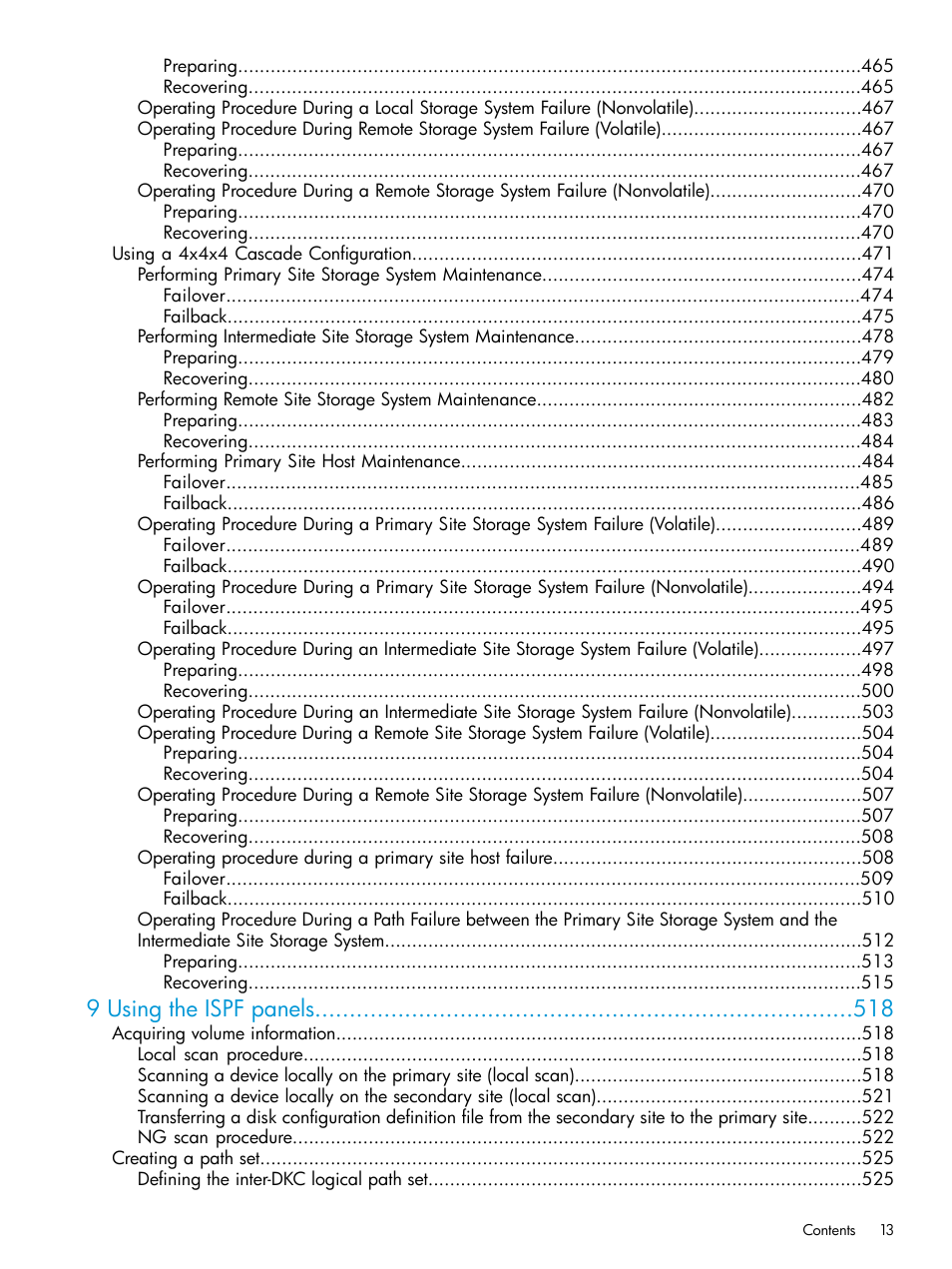 9 using the ispf panels | HP XP P9500 Storage User Manual | Page 13 / 701
