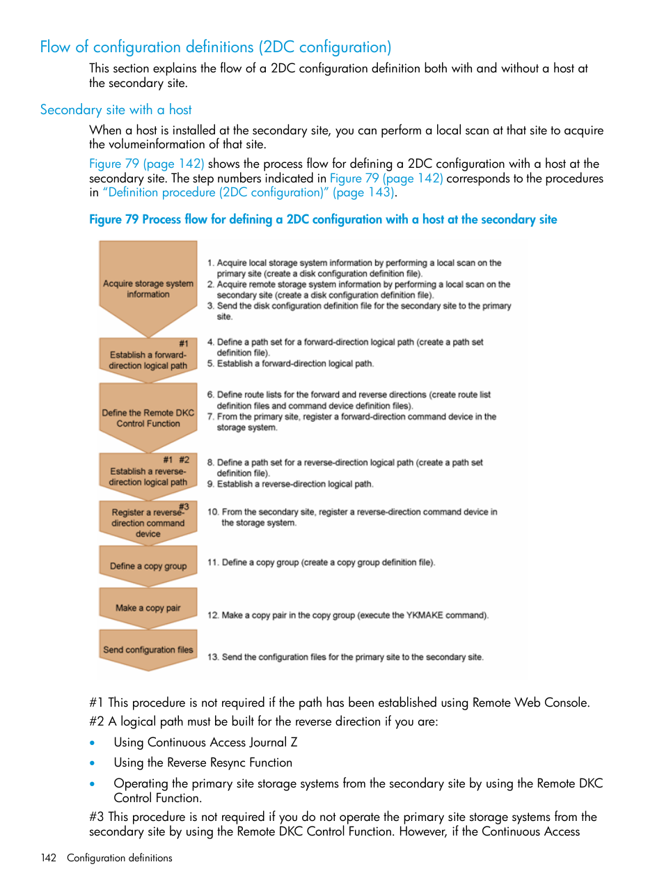 Secondary site with a host | HP XP P9500 Storage User Manual | Page 142 / 701