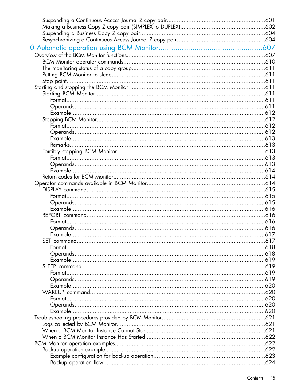 10 automatic operation using bcm monitor | HP XP P9500 Storage User Manual | Page 15 / 701