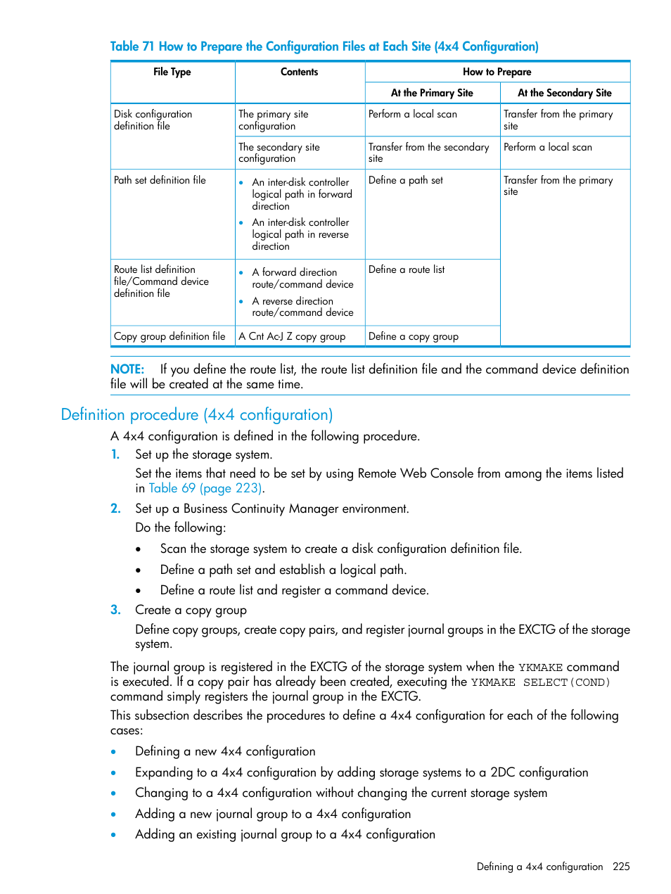 Definition procedure (4x4 configuration) | HP XP P9500 Storage User Manual | Page 225 / 701