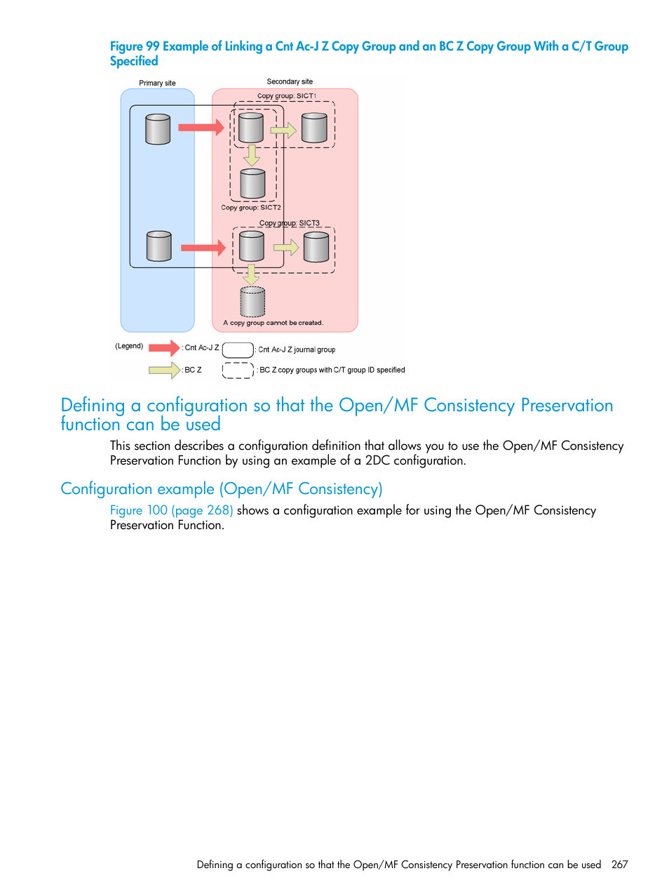 Configuration example (open/mf consistency) | HP XP P9500 Storage User Manual | Page 267 / 701