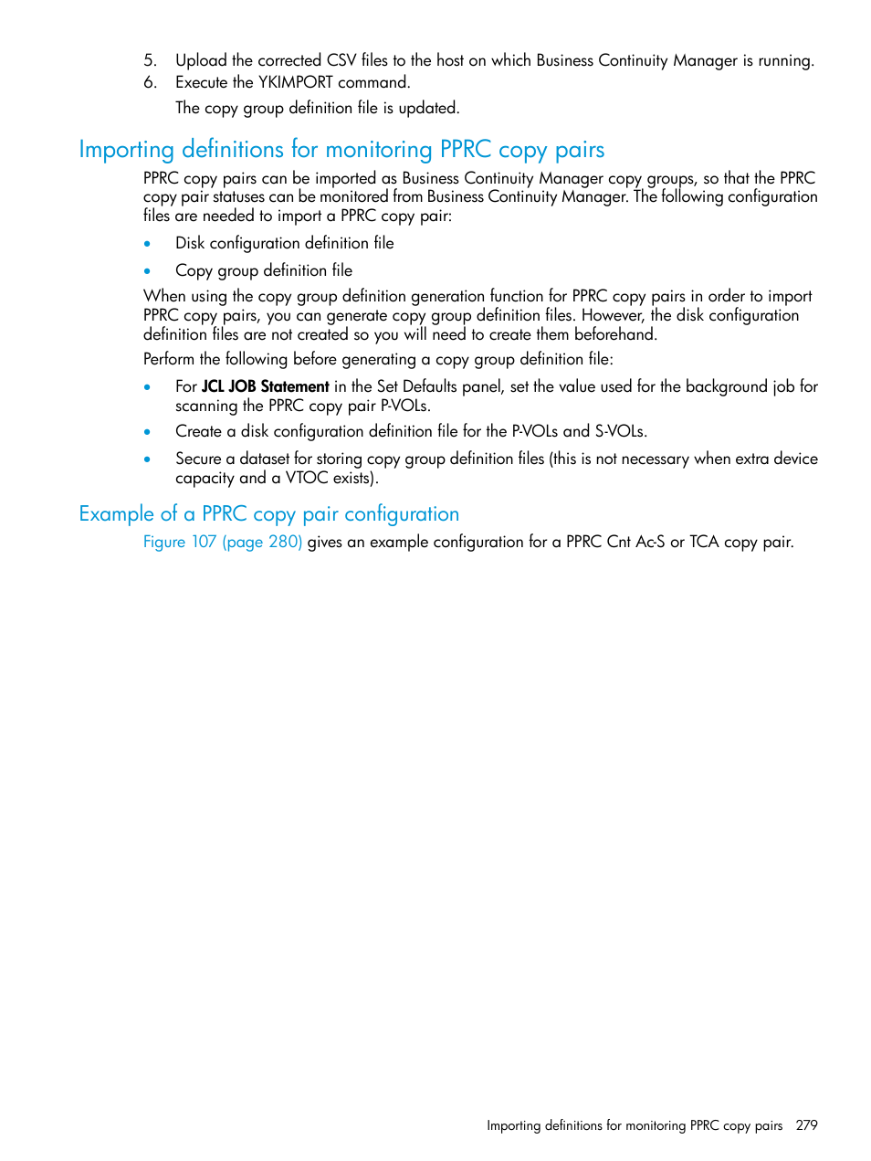 Example of a pprc copy pair configuration | HP XP P9500 Storage User Manual | Page 279 / 701