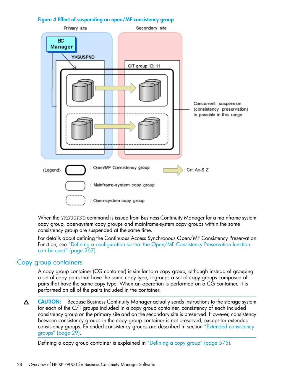 Copy group containers | HP XP P9500 Storage User Manual | Page 28 / 701