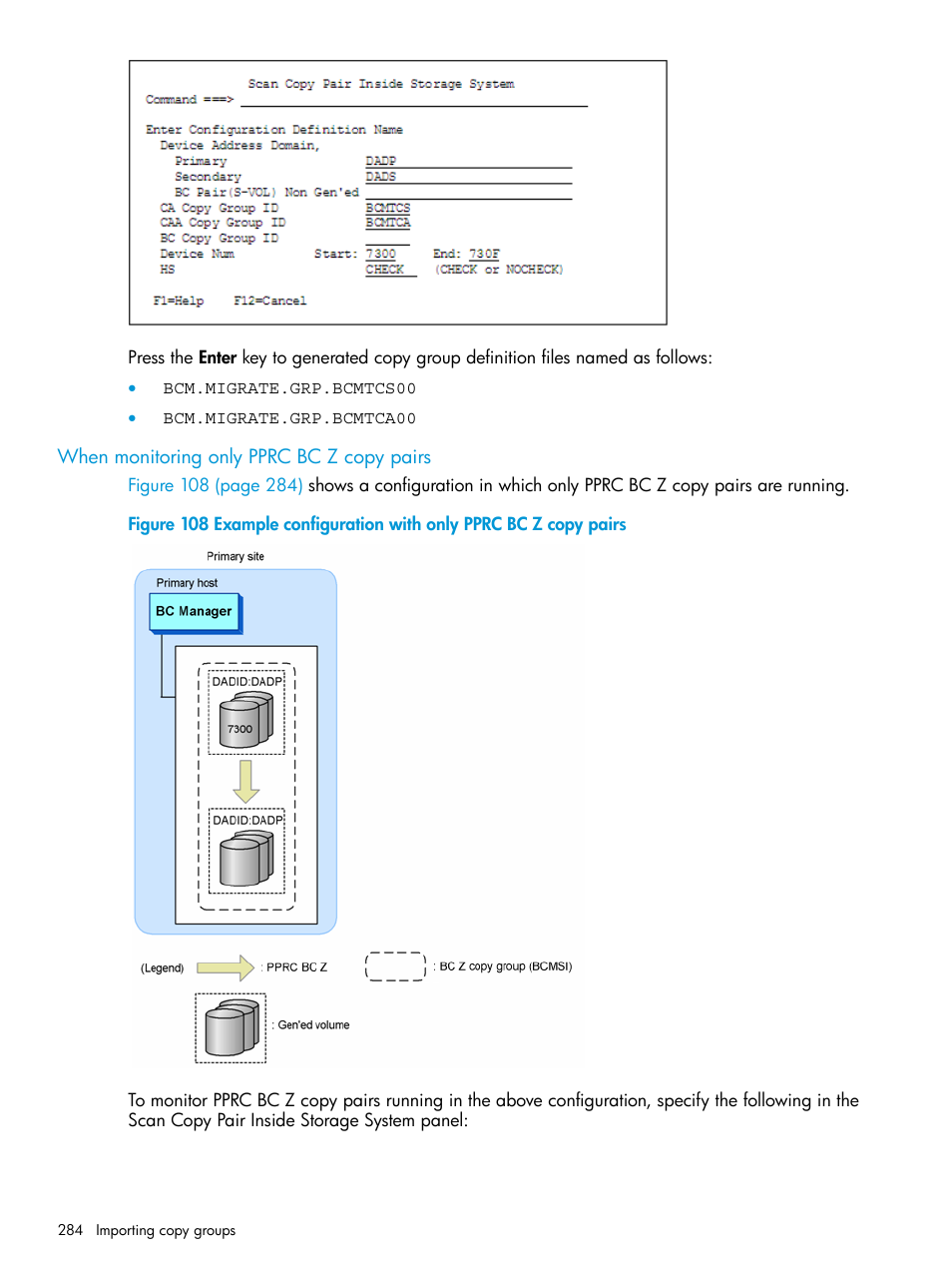 When monitoring only pprc bc z copy pairs | HP XP P9500 Storage User Manual | Page 284 / 701