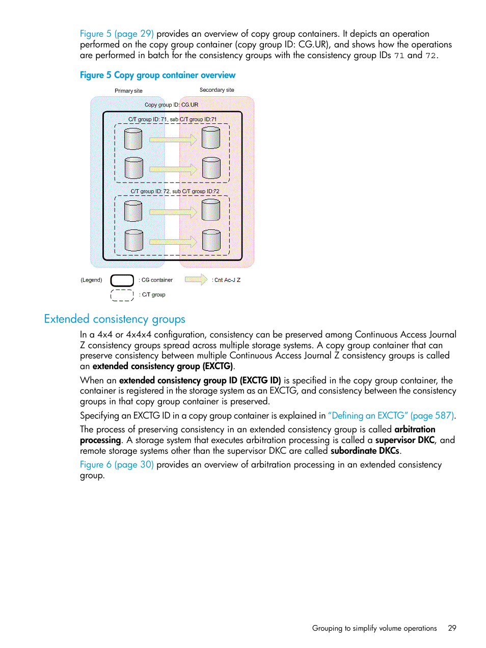 Extended consistency groups, Extended, Extended consistency | HP XP P9500 Storage User Manual | Page 29 / 701