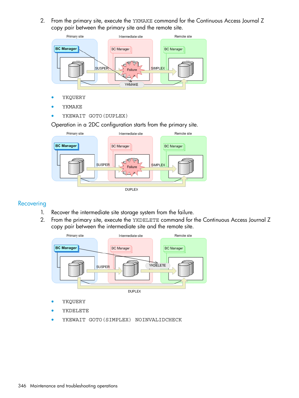 Recovering | HP XP P9500 Storage User Manual | Page 346 / 701