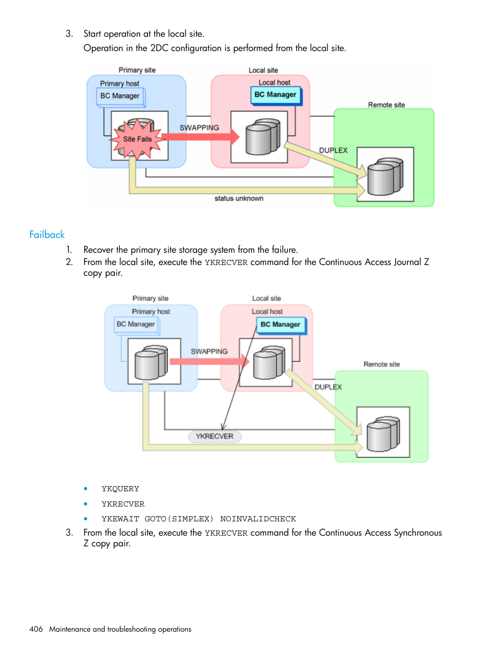 Failback | HP XP P9500 Storage User Manual | Page 406 / 701