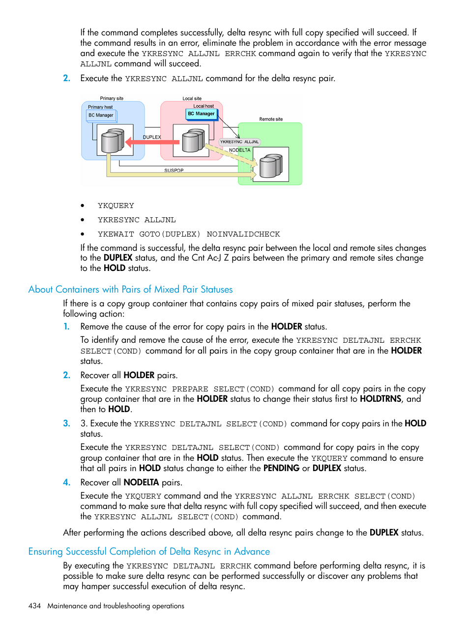 About containers with pairs of mixed pair statuses, About containers with pairs of mixed | HP XP P9500 Storage User Manual | Page 434 / 701