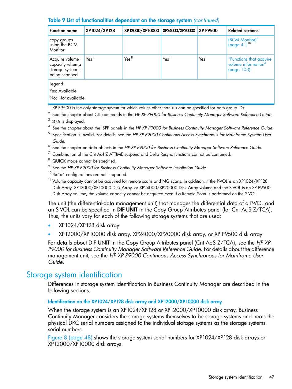 Storage system identification | HP XP P9500 Storage User Manual | Page 47 / 701