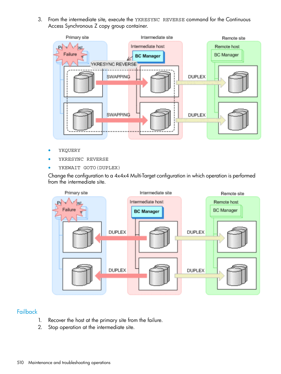 Failback | HP XP P9500 Storage User Manual | Page 510 / 701