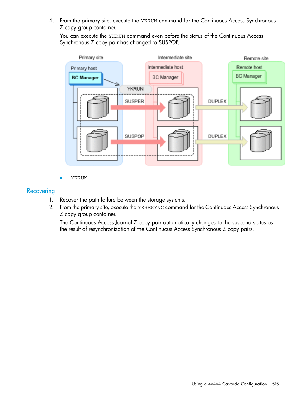 Recovering | HP XP P9500 Storage User Manual | Page 515 / 701