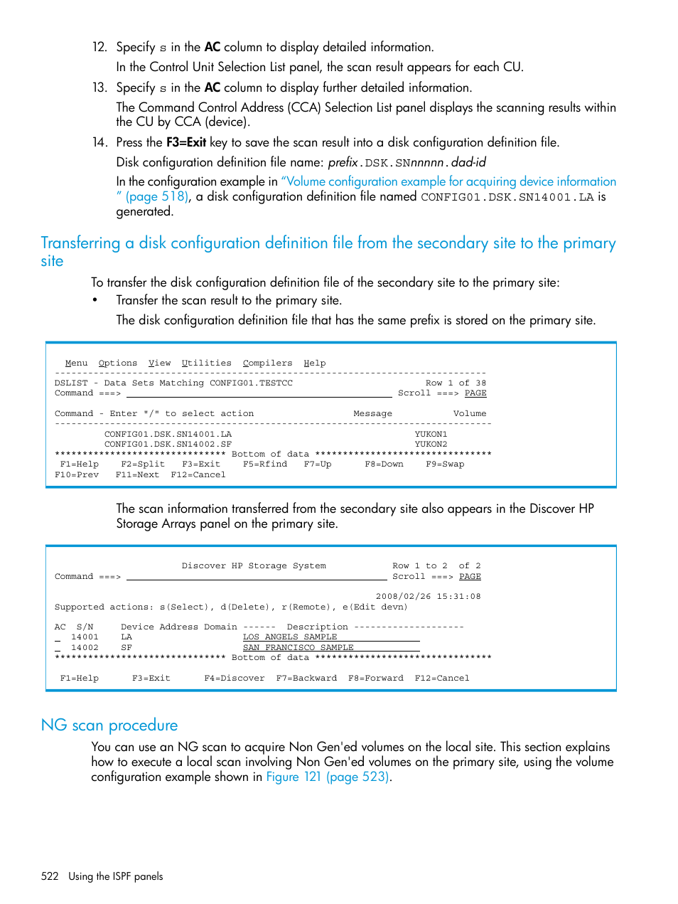 Ng scan procedure | HP XP P9500 Storage User Manual | Page 522 / 701