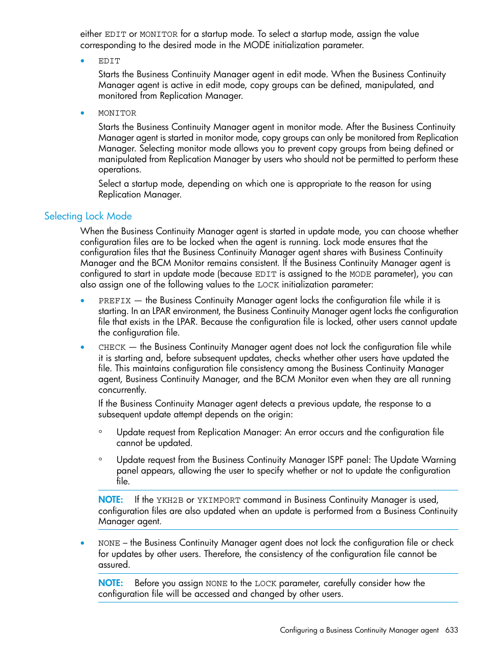 Selecting lock mode | HP XP P9500 Storage User Manual | Page 633 / 701