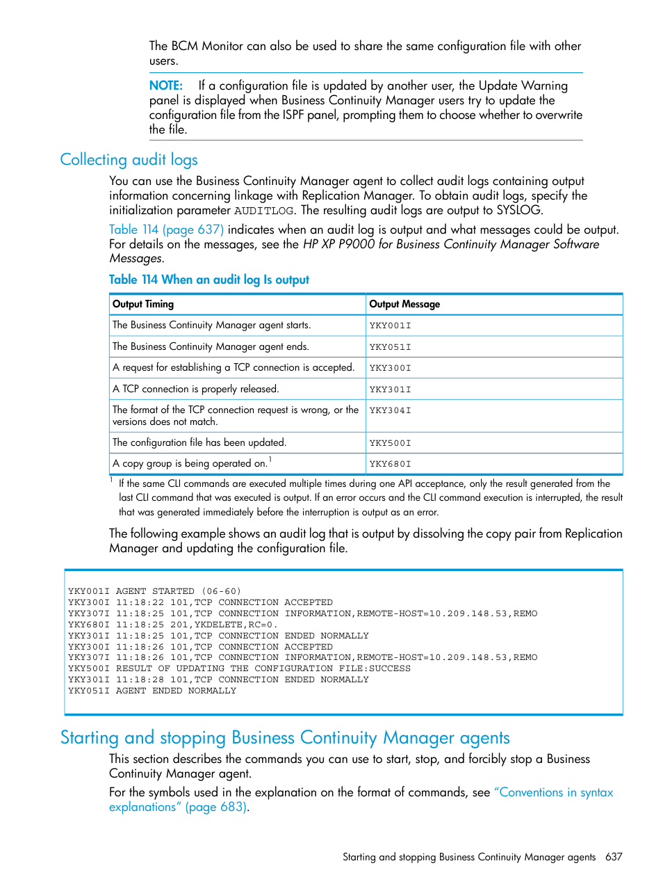 Collecting audit logs | HP XP P9500 Storage User Manual | Page 637 / 701