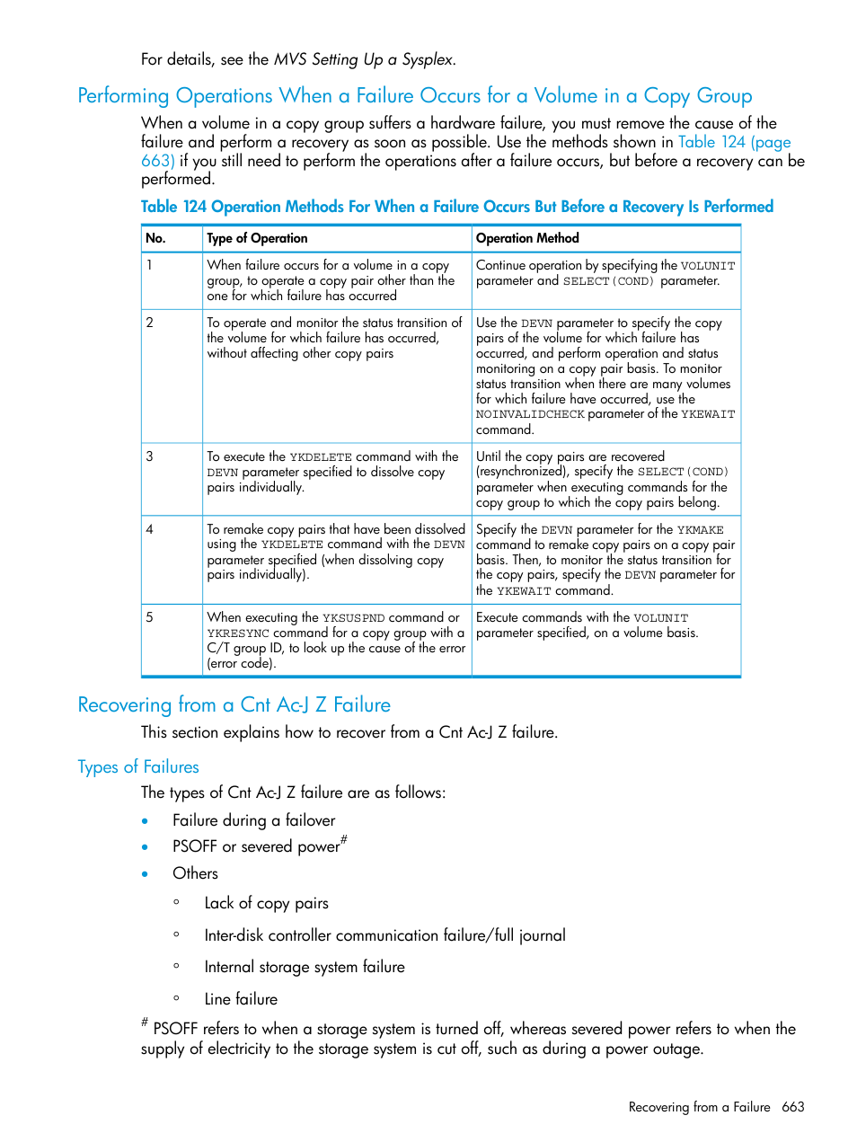 Recovering from a cnt ac-j z failure, Types of failures | HP XP P9500 Storage User Manual | Page 663 / 701