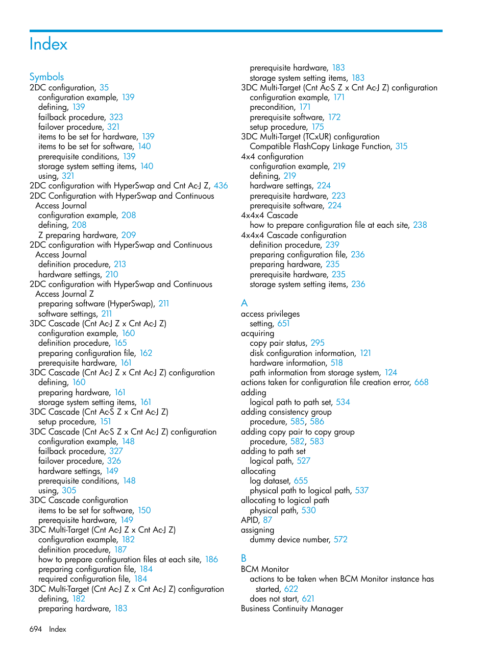 Index | HP XP P9500 Storage User Manual | Page 694 / 701