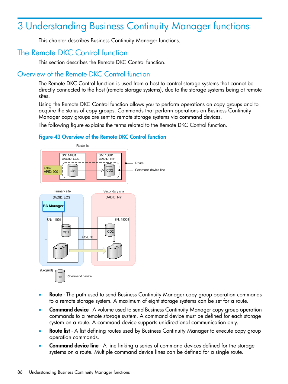 The remote dkc control function, Overview of the remote dkc control function | HP XP P9500 Storage User Manual | Page 86 / 701