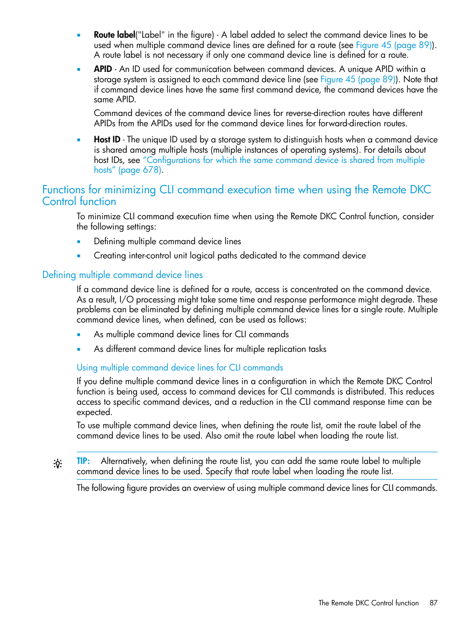 Defining multiple command device lines | HP XP P9500 Storage User Manual | Page 87 / 701