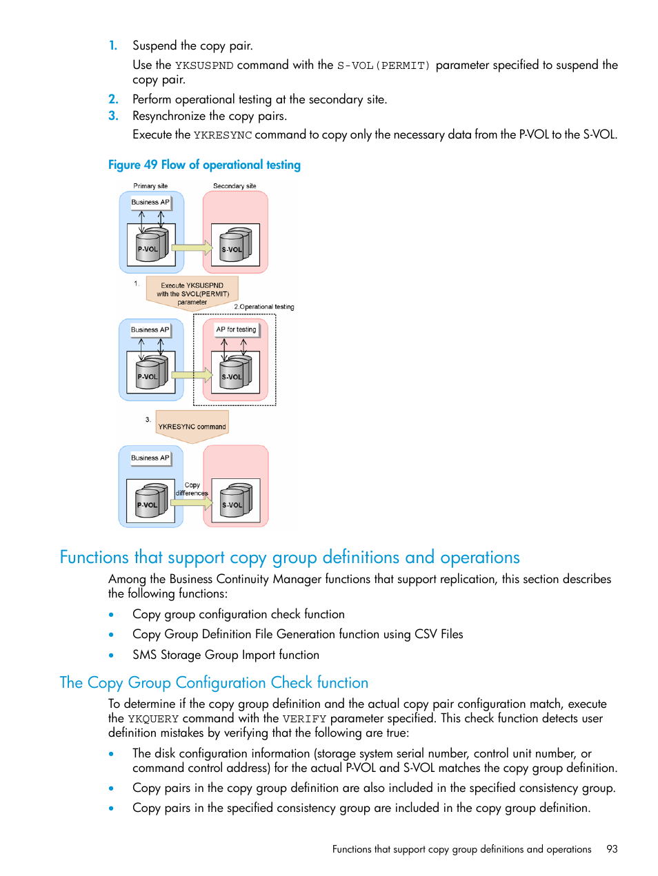 The copy group configuration check function | HP XP P9500 Storage User Manual | Page 93 / 701