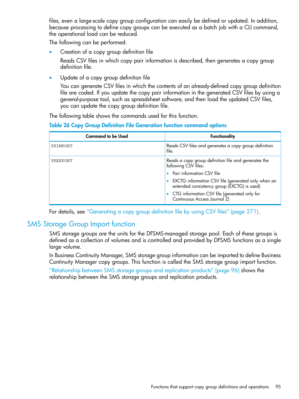 Sms storage group import function | HP XP P9500 Storage User Manual | Page 95 / 701