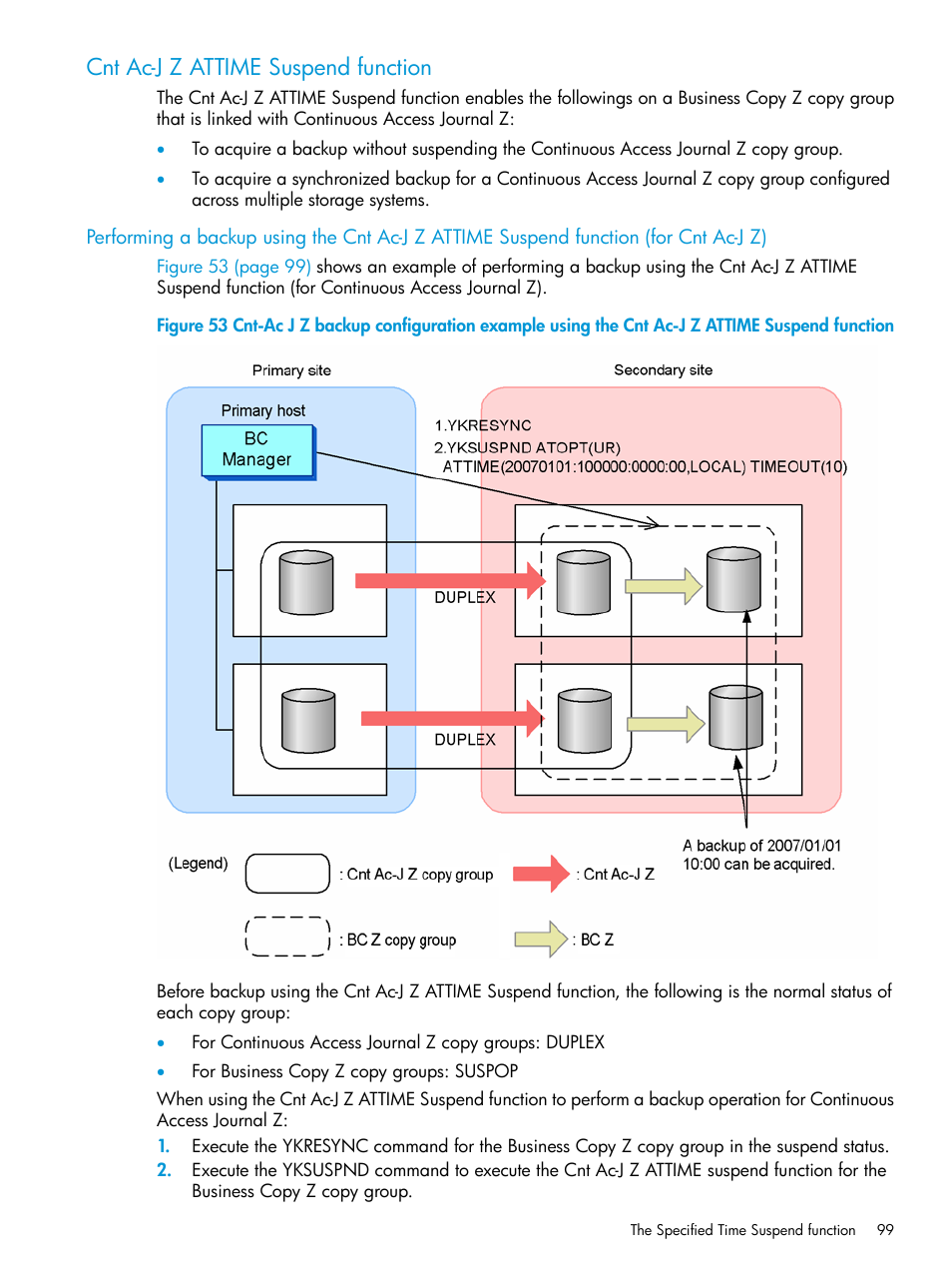 Cnt ac-j z attime suspend function | HP XP P9500 Storage User Manual | Page 99 / 701