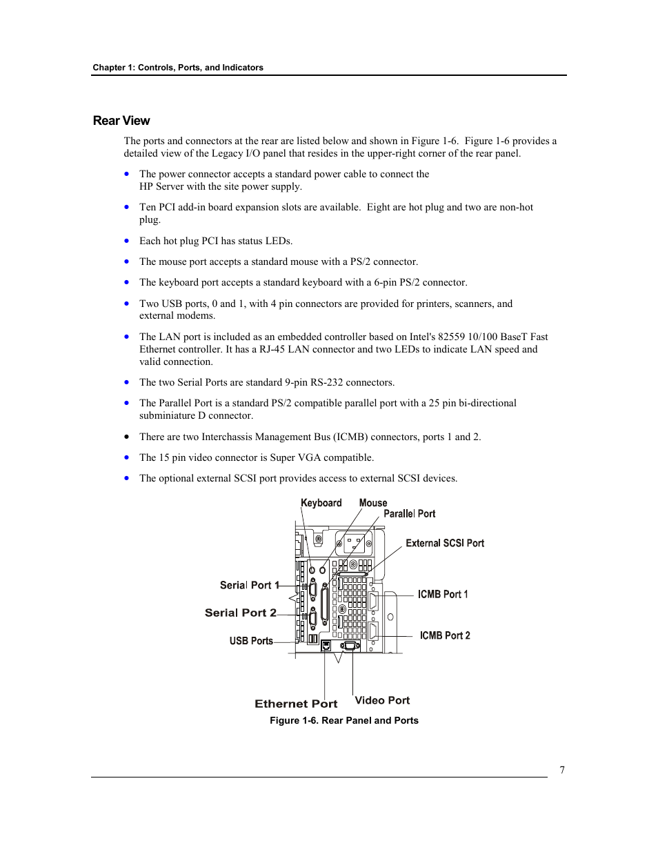 Rear view | HP Integrity rx4610 Server User Manual | Page 14 / 201