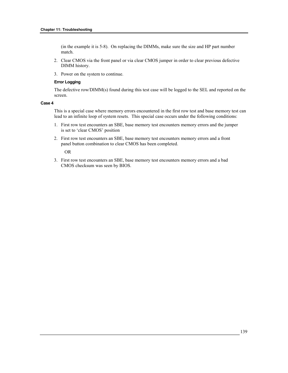 Error logging, Case 4 | HP Integrity rx4610 Server User Manual | Page 146 / 201