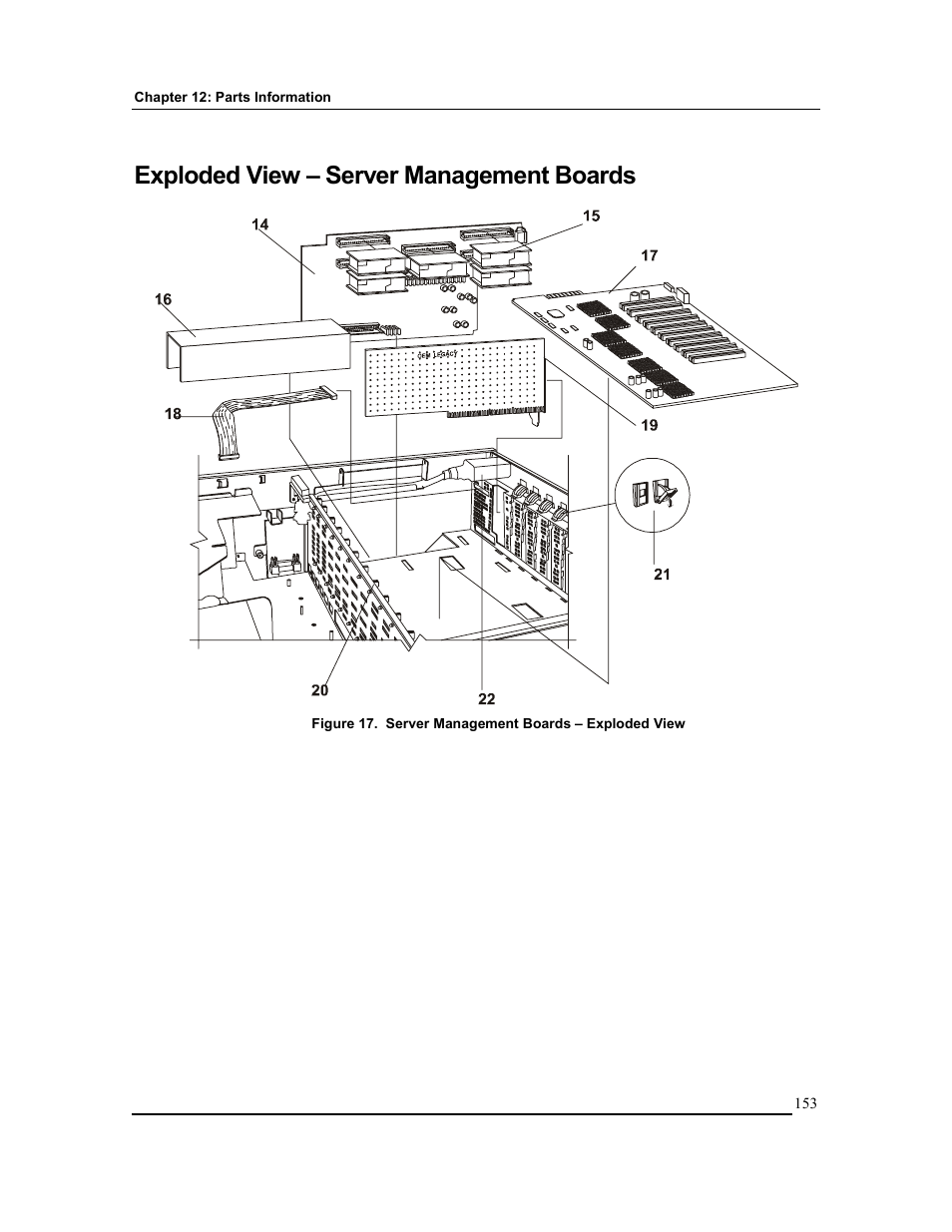 Exploded view – server management boards | HP Integrity rx4610 Server User Manual | Page 160 / 201
